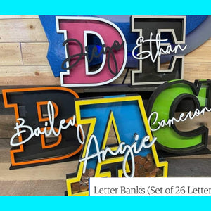 Personalized Letter Name Bank 